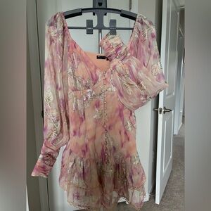 Floral ASOS Design Pink and Purple Women's Dress